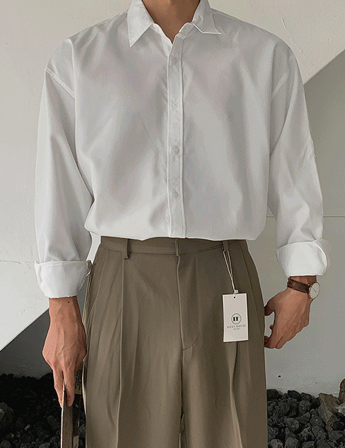[1+1] 링클프리 오버핏 셔츠 (8color)